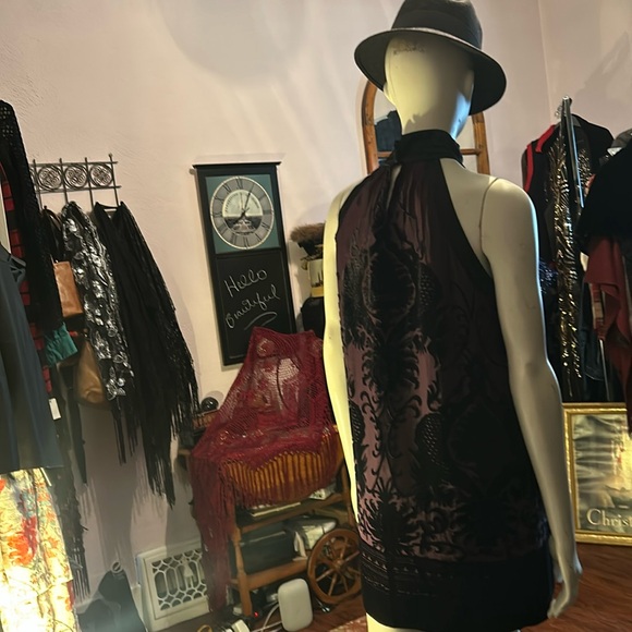 # 232  Max studio  velvet, mini dress - Picture 3 of 13